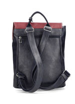 Rieker, rugzak, dames, met kleurrijke applicaties MARINEBLAUW-BORDEAUXROOD